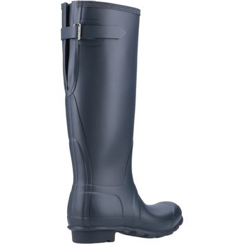 Ladies Hunter Original Tall Back Adjustable Wellington Boots Navy alternative