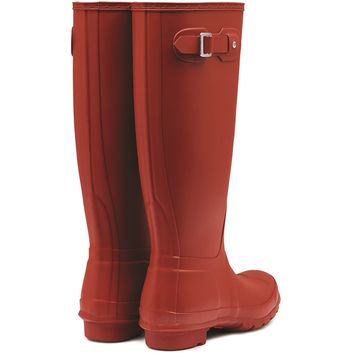 Ladies Hunter Original Tall Wellington Boots Military Red alternative