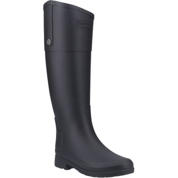 Ladies Hunter Refined Riding Matte Tall Wellington Boots Black