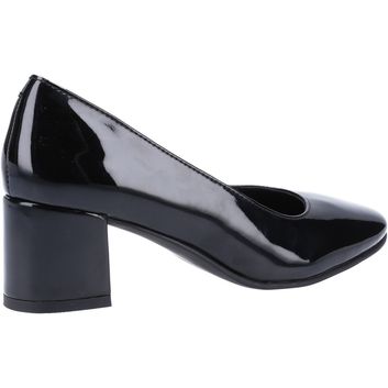 Ladies Hush Puppies Anna Patent Court Shoes Black alternative