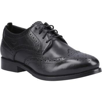 Ladies Hush Puppies Natalia Brogue Black/Black