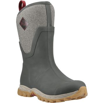 Ladies Muck Boots Arctic Sport II Mid Wellington Olive Green/Herringbone
