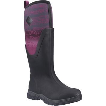 Ladies Muck Boots Arctic Sport II Tall Wellington Black/Magenta Fade