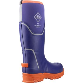 Ladies Muck Boots Grit S5 Safety Wellington Blue/Orange alternative
