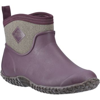 Ladies Muck Boots Muckster II Ankle All Purpose Lightweight Shoe Wine/ Herringbone