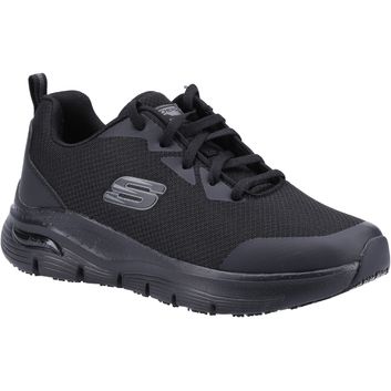 Ladies Skechers Workwear Arch Fit Sr Occupational Shoes Black