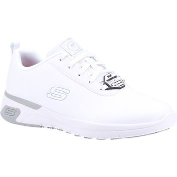 Ladies Skechers Workwear Marsing Gmina Slip Resistant Occupational Shoe White