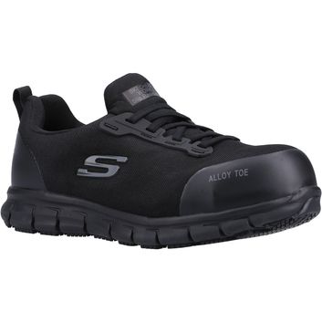 Ladies Skechers Workwear Sure Track Jixie Safety Shoes Black