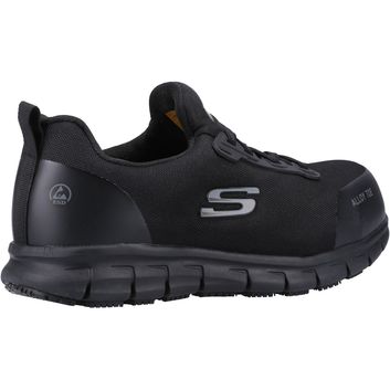 Ladies Skechers Workwear Sure Track Jixie Safety Shoes Black alternative