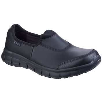 Ladies Skechers Workwear Sure Track Slip Resistant Occupational Shoe Black