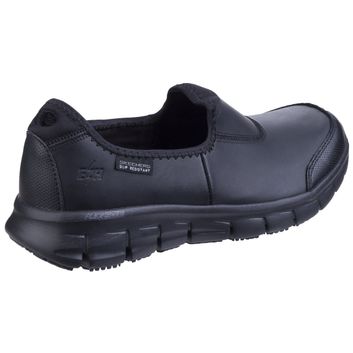 Ladies Skechers Workwear Sure Track Slip Resistant Occupational Shoe Black alternative