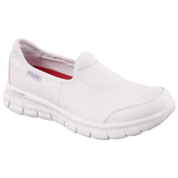 Ladies Skechers Workwear Sure Track Slip Resistant Occupational Shoe White