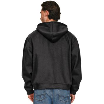 Casual Classics Premium Combed 330 Acid Wash Boxy Oversize Zip Hood - Acid Black alternative