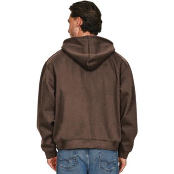 Casual Classics Premium Combed 330 Acid Wash Boxy Oversize Zip Hood - Acid Chocolate alternative