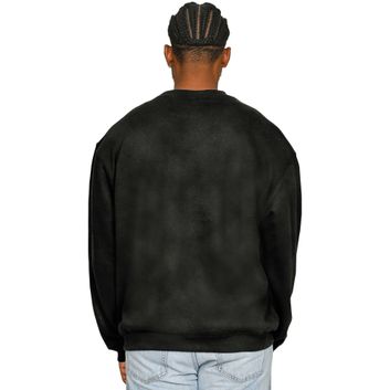 Casual Classics Premium Combed 330 Acid Wash Oversized Extended Neck Sweatshirt - Acid Black alternative