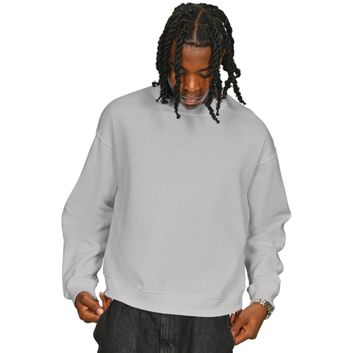 Casual Classics Premium Combed 330 Boxy Oversized Extended Neck Tall Sweatshirt - Lunar Grey