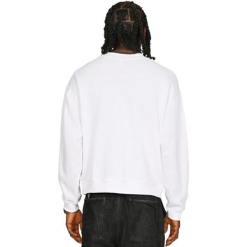 Casual Classics Premium Combed 330 Boxy Oversized Extended Neck Tall Sweatshirt - White alternative