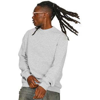 Casual Classics Premium Combed 330 Oversize Extended Neck Tall Sweatshirt - Ash Grey