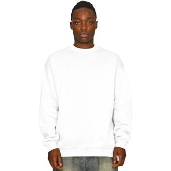 Casual Classics Premium Combed 330 Oversize Extended Neck Tall Sweatshirt - White