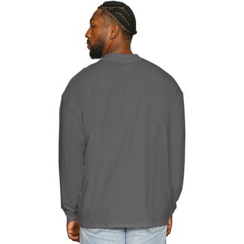 Casual Classics Ringspun Combed 180 Oversize Extended Neck Long Sleeve T-Shirt - Charcoal alternative