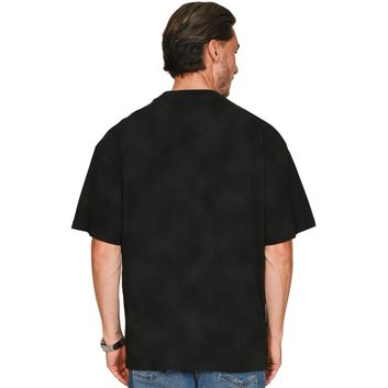 Casual Classics Ringspun Combed 220 Acid Wash Oversize Extended Neck T-Shirt - Acid Black alternative