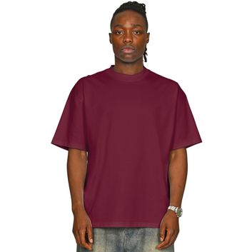 Casual Classics Supreme Organic Combed 350 Oversize Extended Neck T-Shirt - Burgundy