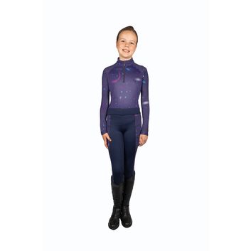 Hy Equestrian Elevate Mizs Out of this World Base Layer Navy/Magenta alternative