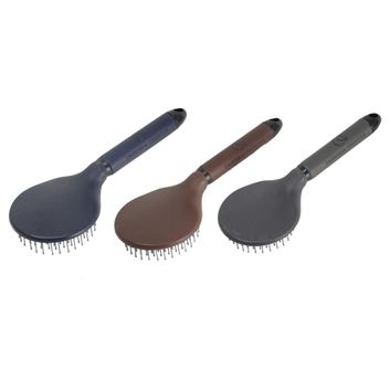 Coldstream Faux Leather Mane and Tail Brush - Navy/Black alternative