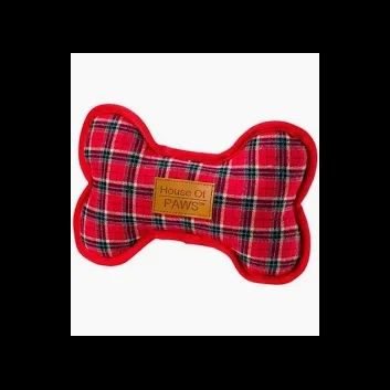 House of Paws Red Tweed Dog Toy