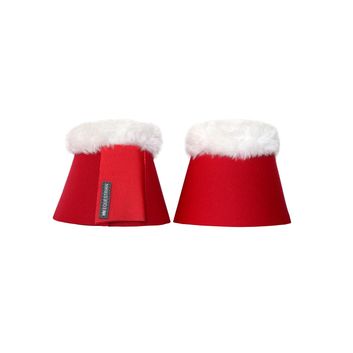 Hy Equestrian Christmas Santa Over Reach Boots - Red/White