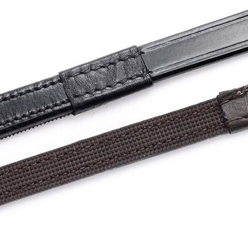 Hy Equestrian Half Rubber Show Reins - Brown