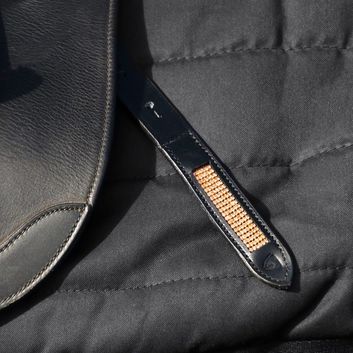 Hy Equestrian Rosciano Rose Gold Stirrup Leathers - Black/Rose Gold alternative