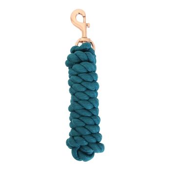 Hy Equestrian Rose Gold Lead Rope - Petrol/Rose Gold
