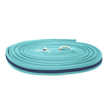 Hy Equestrian Soft Webbing Lunge Rein - Teal/Navy
