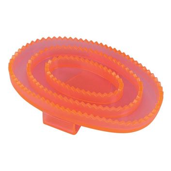 Lincoln Synthetic Rubber Curry Comb - Clear Pink