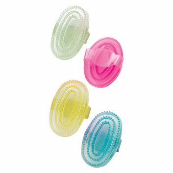 Lincoln Synthetic Rubber Curry Comb - Clear Purple