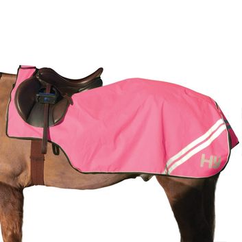 Reflector Fleece Exercise Sheet by Hy Equestrian - Pink alternative