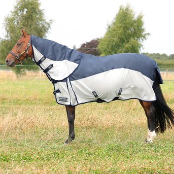 StormX Empra Aqua Shield Fly Rug - Navy/Silver alternative