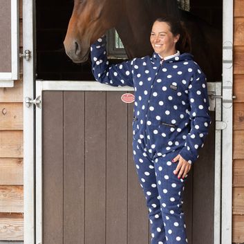 Supreme Products Adult's Dotty Fleece Onesie - Noble Navy alternative