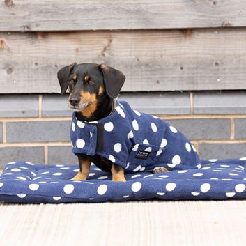 Supreme Products Dotty Fleece Dog Coat - Noble Navy