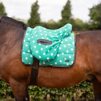 Supreme Products Ride on Dotty Fleece Saddle Cover - One Size