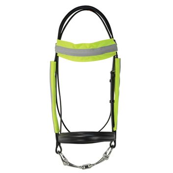 Reflector Bridle Bands by Hy Equestrian - Yellow alternative