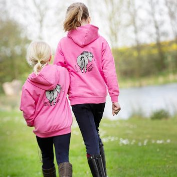 British Country Collection Bracken Pony Childrens Hoodie - Candy Floss Pink alternative