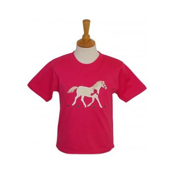 British Country Collection Champion Pony Childrens T-Shirt - Fuchsia