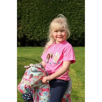 British Country Collection LIMITED EDITION Ruby &amp; Honey Childrens T-Shirt - Pink