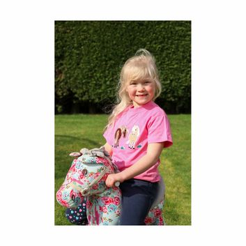 British Country Collection LIMITED EDITION Ruby &amp; Honey Childrens T-Shirt - Pink