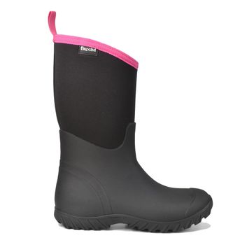 Brogini Wb145 Keswick Ladies Neoprene Wellington Muck Boots Black/Pink