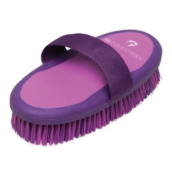 ProGroom Two Tone Body Brush by Hy Equestrian - Purple/Pink