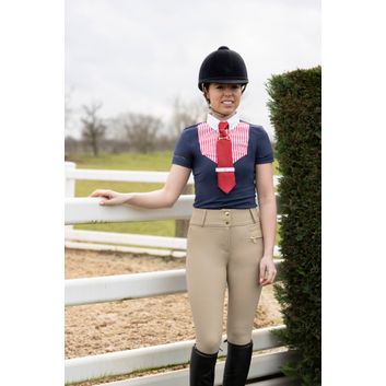 Supreme Products Short Sleeve Champion Show Rider Competition Shirt with Zip - Medium
