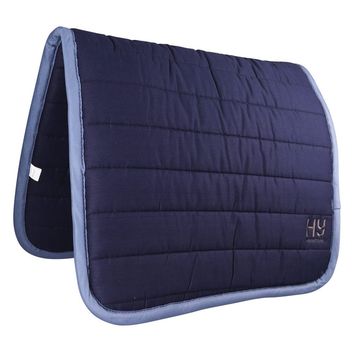 Hy Equestrian Reversible Comfort Pad - Navy/Grey Trim